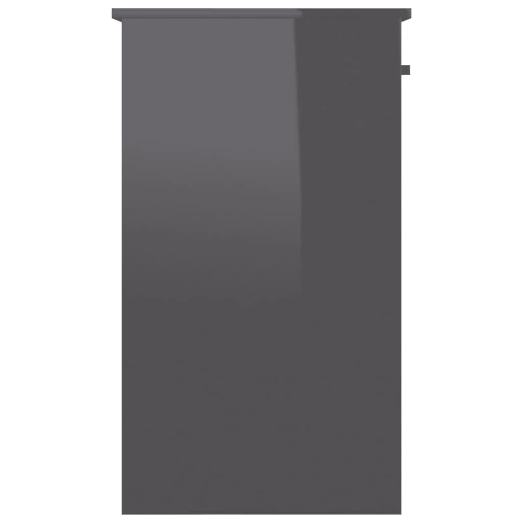 VidaXL Schreibtisch Hochglanz-Grau 90 X 45 X 76 Cm Spanplatte 9 VidaXL Schreibtisch Hochglanz-Grau 90 X 45 X 76 Cm Spanplatte – Bild 7