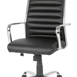 SIGMA Bürostuhl EC410, Aus PU, 59 X 70 X 108,5 Cm, Lederoptik Mit Sitzhöhenverstellung, Schwarz