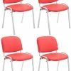 CLP 4er Set Stühle Ken C Kunstleder Rot -Konftel Geschäft 0982f346 2c79 4532 9454 4f50449ed315