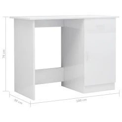 VidaXL Schreibtisch Hochglanz-Weiß 100×50×76 Cm Spanplatte -Konftel Geschäft 09dccab5 12dc 4818 a45b 2fcdb53df2a1