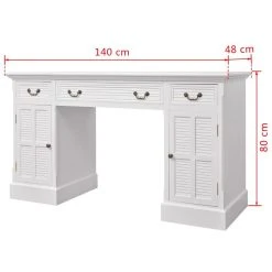 VidaXL Schreibtisch Sekretär Weiß 140 X 48 X 80 Cm -Konftel Geschäft 09e3e7d5 09fe 48c3 a984 208250bd758c