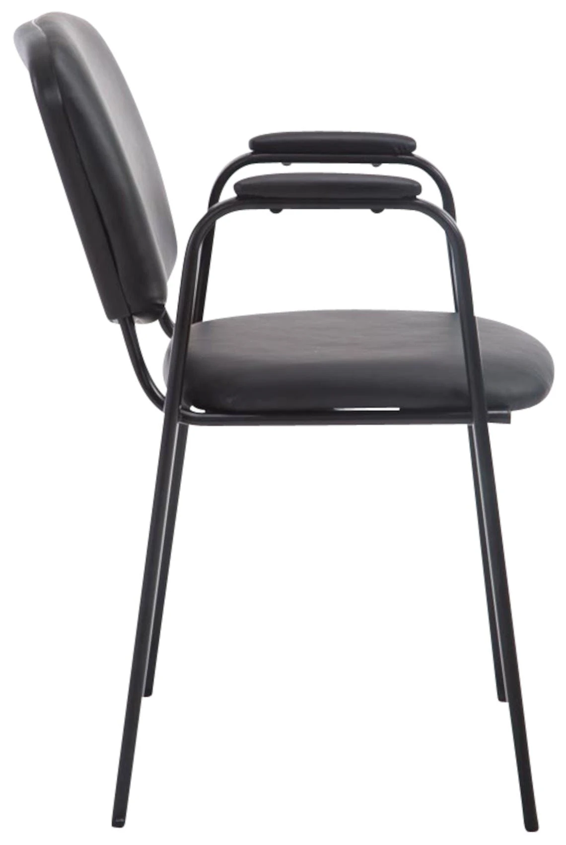 CLP 4er Set Besucherstühle Ken PRO Kunstleder Schwarz 8 CLP 4er Set Besucherstühle Ken PRO Kunstleder Schwarz – Bild 6