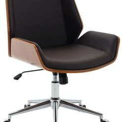 CLP Bürostuhl Zwolle Kunstleder Walnuss/braun