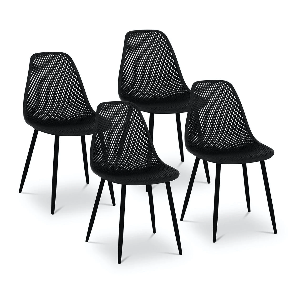Null Fromm & Starck Stuhl - 4er Set - Bis 150 Kg - Sitzfläche 52 X 46,5 Cm - Schwarz 4 Null Fromm & Starck Stuhl - 4er Set - Bis 150 Kg - Sitzfläche 52 X 46,5 Cm - Schwarz – Bild 2
