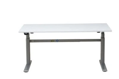 PROREGAL Elektrisch Höhenverstellbarer Schreibtisch Elk | HxBxT 63-128x160x80 Cm | Silber-Buche 6 PROREGAL Elektrisch Höhenverstellbarer Schreibtisch Elk | HxBxT 63-128x160x80 Cm | Silber-Buche – Bild 4
