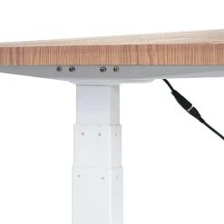 Null Schreibtisch HWC-D40, Computertisch, Elektrisch Höhenverstellbar 160x80cm 53kg ~ Braun Struktur, Weiß -Konftel Geschäft 1b188157 ca21 4ed3 9719 99b989b38887