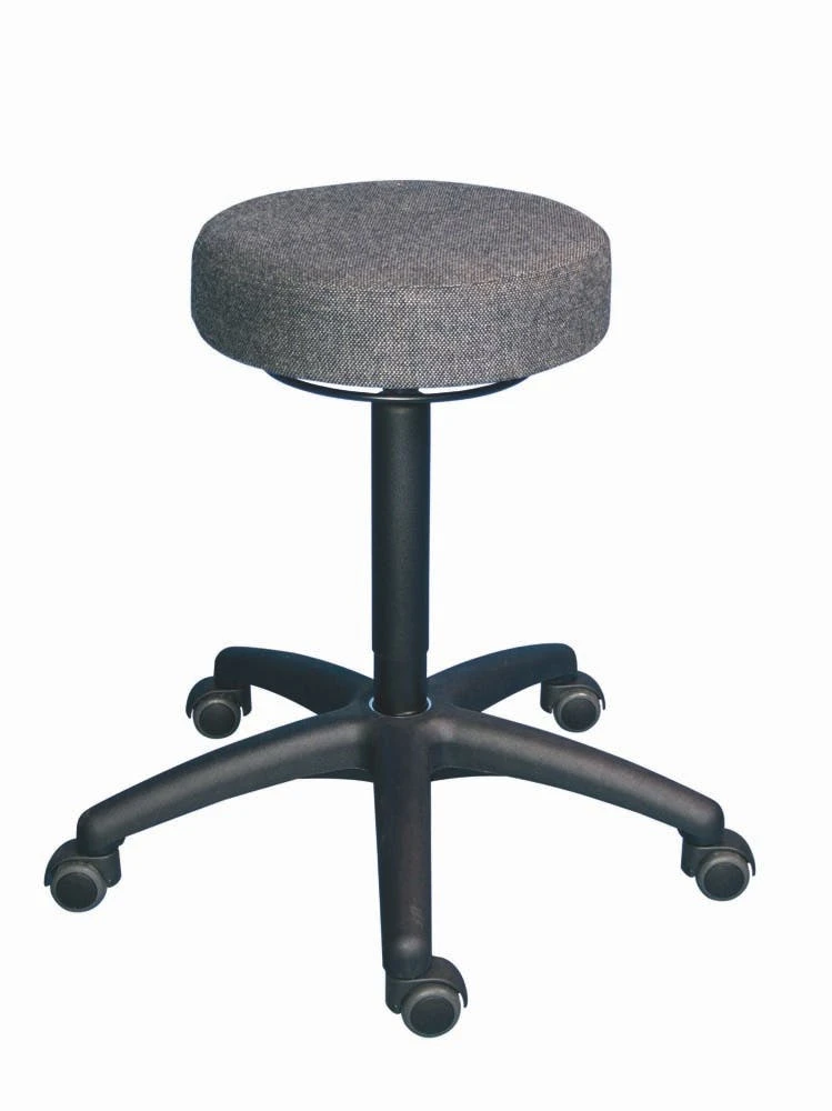 PROREGAL Drehhocker Memphis | PU-Sitz In Schwarz | Hebelauslösung | Bodengleiter | Fußkreuz 9 PROREGAL Drehhocker Memphis | PU-Sitz In Schwarz | Hebelauslösung | Bodengleiter | Fußkreuz – Bild 7