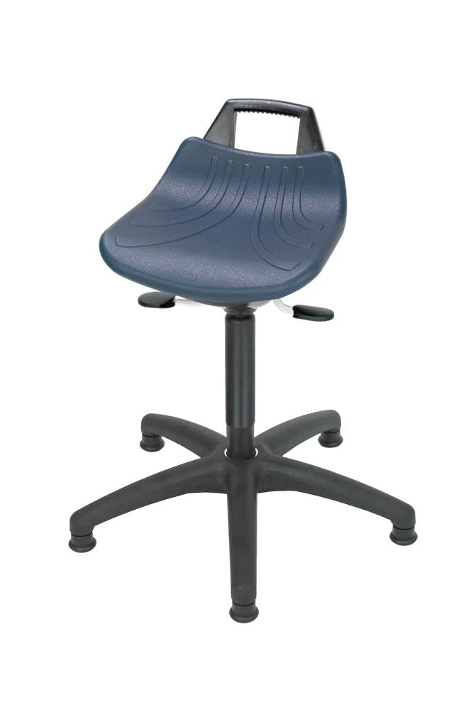 PROREGAL Stehhilfe/Hocker Hoch Detroit | PP-Sitz Schwarz Mit Hochgezogener Rückenstütze Und Tragegriff | Bodengleiter | Sitzhöhe: 56 - 75 Cm 3 PROREGAL Stehhilfe/Hocker Hoch Detroit | PP-Sitz Schwarz Mit Hochgezogener Rückenstütze Und Tragegriff | Bodengleiter | Sitzhöhe: 56 - 75 Cm