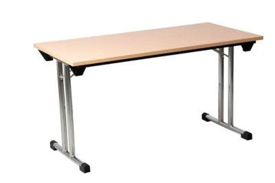 PROREGAL Klapptisch Lizard | T-Fuß-Gestell-Rund | HxBxT 75x160x80 Cm | Chrom-Buche 8 PROREGAL Klapptisch Lizard | T-Fuß-Gestell-Rund | HxBxT 75x160x80 Cm | Chrom-Buche – Bild 6