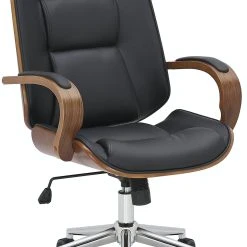 CLP Bürostuhl Yankton Walnuss/schwarz