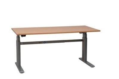 PROREGAL Elektrisch Höhenverstellbarer Schreibtisch Elk | HxBxT 63-128x140x80 Cm | Silber-Buche 9 PROREGAL Elektrisch Höhenverstellbarer Schreibtisch Elk | HxBxT 63-128x140x80 Cm | Silber-Buche – Bild 7