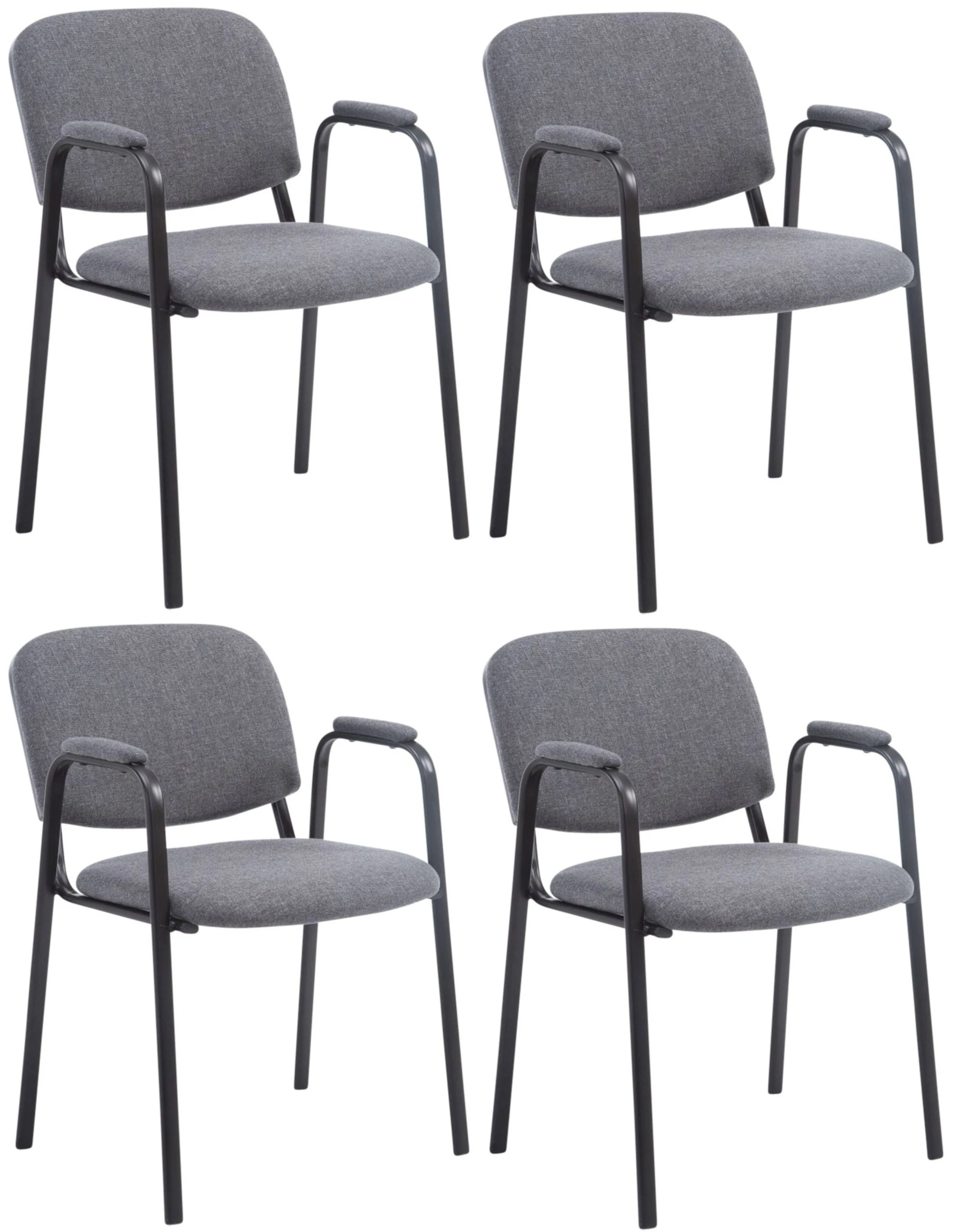 CLP 4er Set Besucherstühle Ken PRO Kunstleder Creme 7 CLP 4er Set Besucherstühle Ken PRO Kunstleder Creme – Bild 5