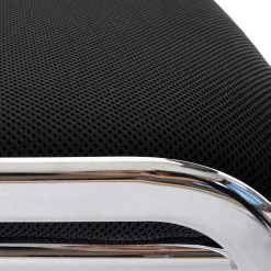 Null Besucherstuhl T401, Konferenzstuhl Stapelbar, Stoff/Textil ~ Sitz Schwarz, Füße Chrom -Konftel Geschäft 38759cc9 af12 445a 9f03 9f7dd4d83fd1