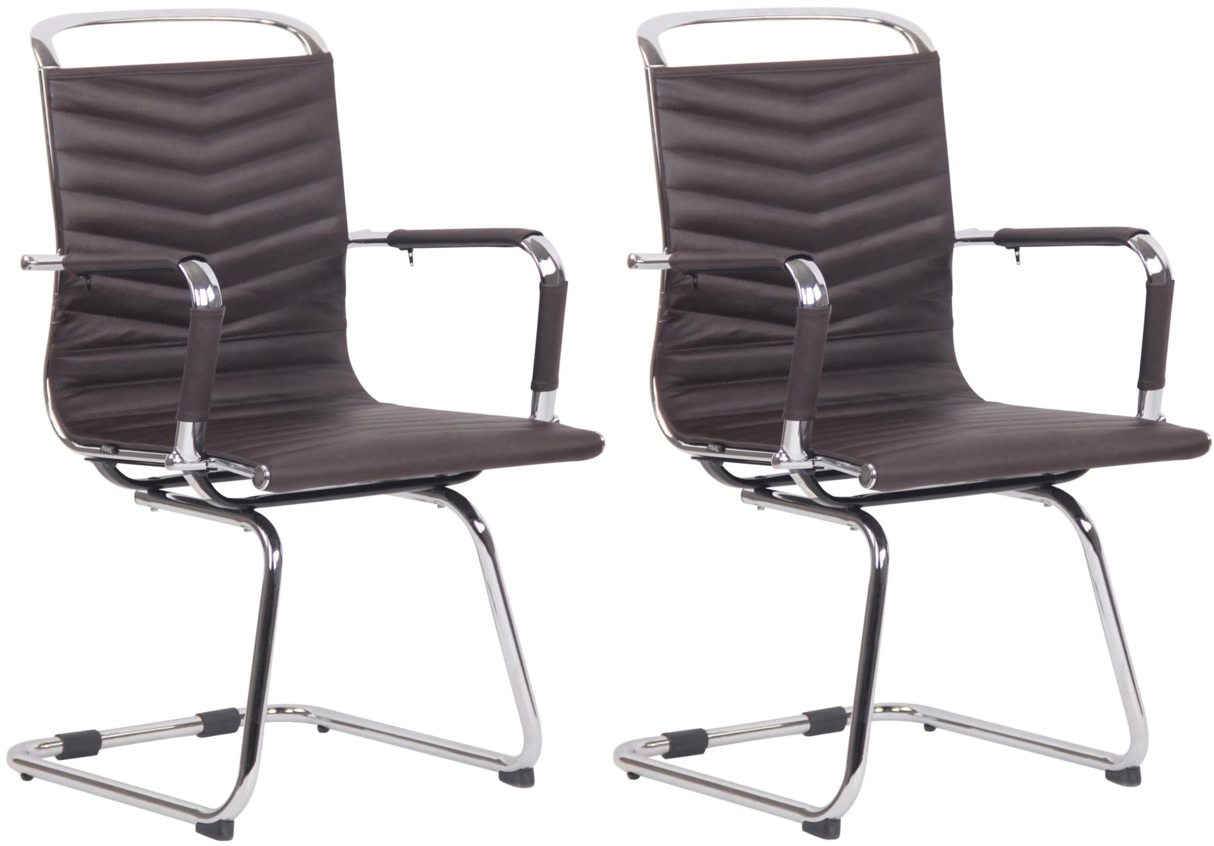 CLP 2er Set Stühle Burnley Echtleder Braun 3 CLP 2er Set Stühle Burnley Echtleder Braun