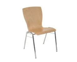 Null Holzschalenstuhl, 4-Fuß Rundrohr Verchromt, Sitzschale Buche, Rückenform Gerade, M. Reihenverbinder -Konftel Geschäft 3bd81f4c 57b9 4c3d 9520 4efb9550ec20 7