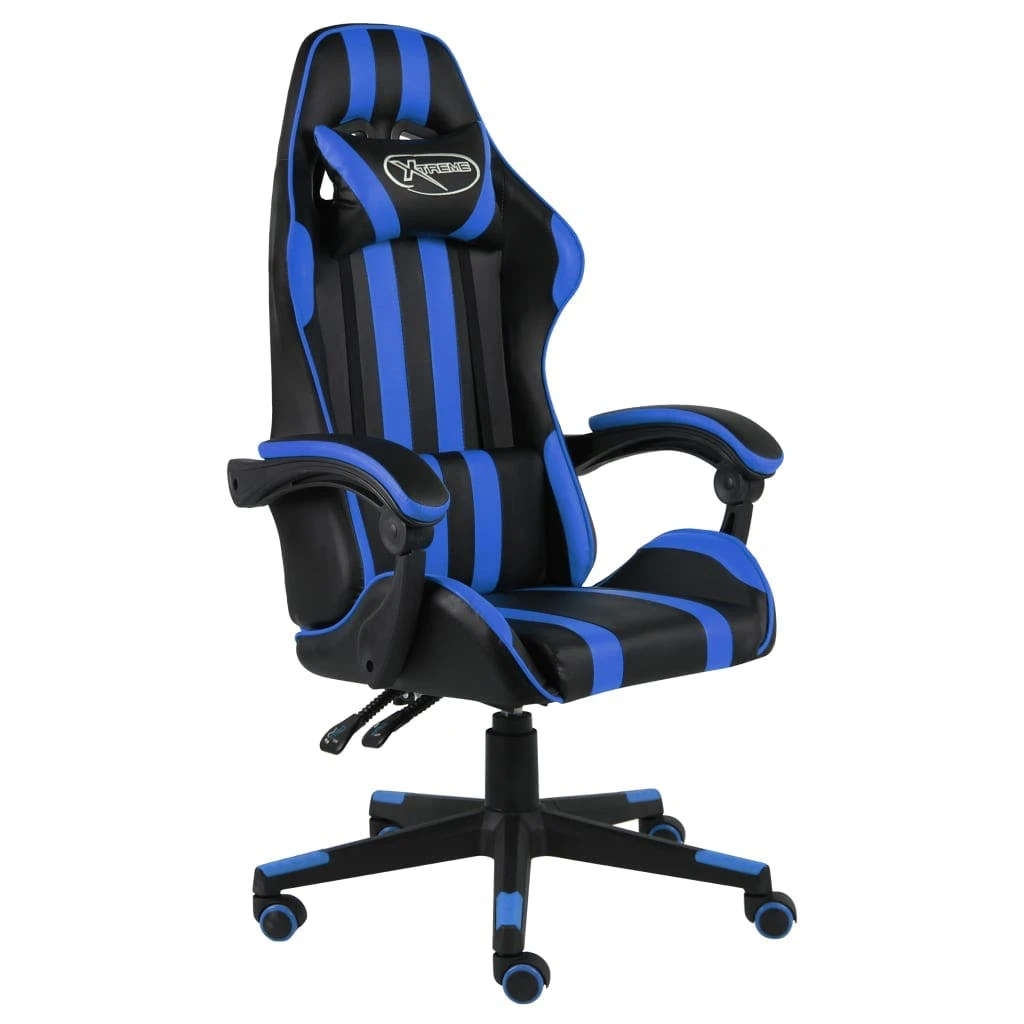 VidaXL Gaming-Stuhl Blau Kunstleder 4 VidaXL Gaming-Stuhl Blau Kunstleder – Bild 2