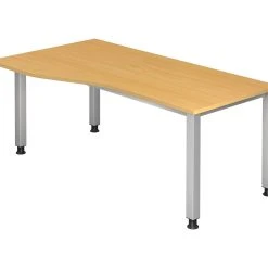 Lullmann Freiformtisch Helsinki - 680-760 X 2000 X 1200/800 Mm - 4-Fuß-Gestell - Weißaluminium/nussbaum -Konftel Geschäft 4253940b 3fc8 47a1 a00e b880bd014dce 3