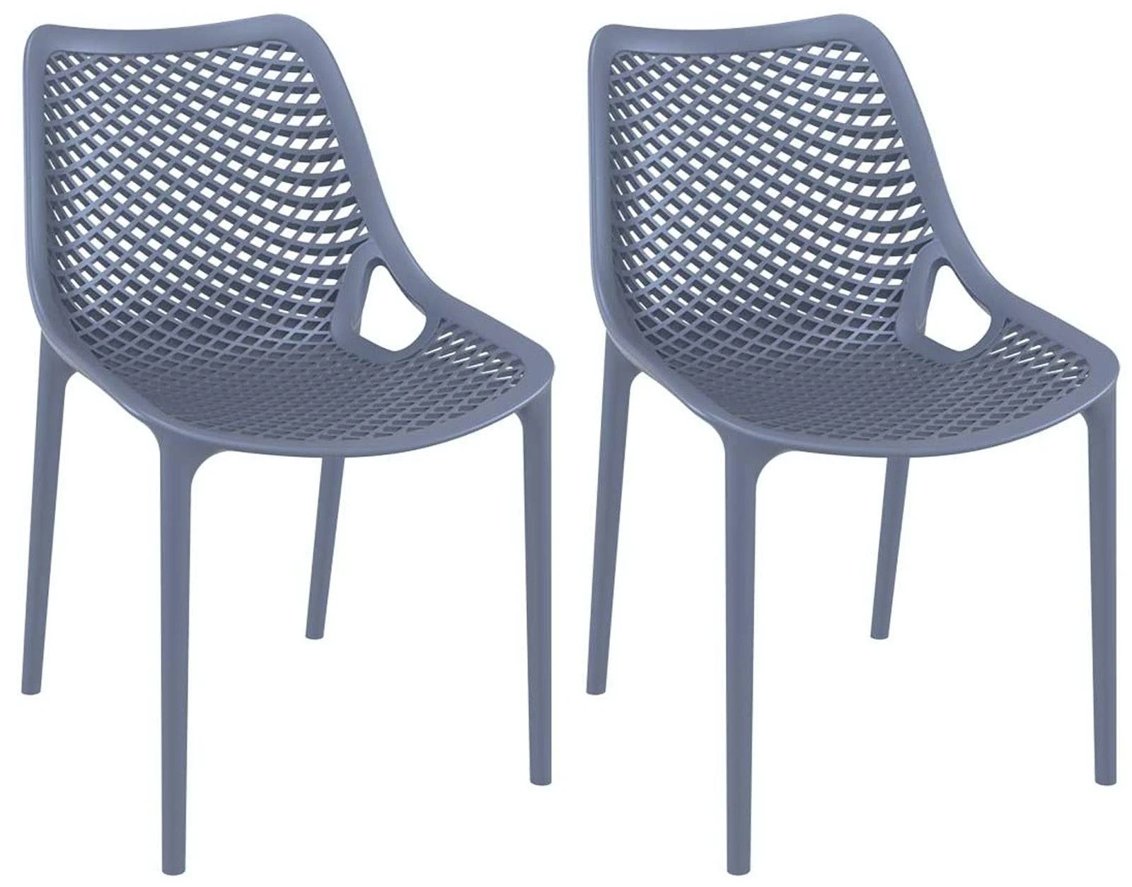 CLP 2er Set Stuhl Air Dunkelgrau 3 CLP 2er Set Stuhl Air Dunkelgrau