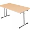 Lullmann Klapptisch Besprechungstisch Kantinentisch Verkaufstisch Schreibtisch 140 X 80 Cm Gestell Chrom / Platte Buche-Dekor 350611 -Konftel Geschäft 46e34d74 b243 41c6 9e76 048812710c00 7