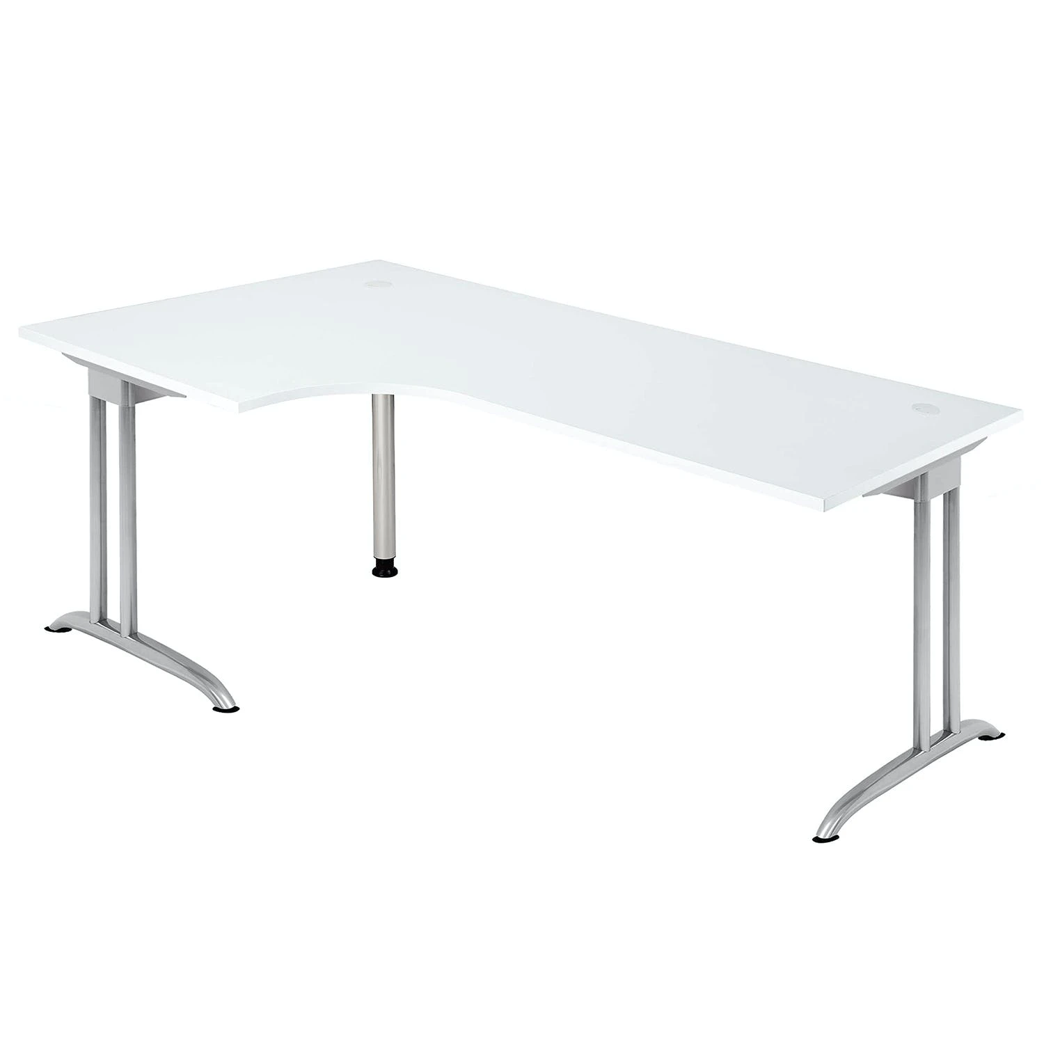 Lullmann Freiformtisch Quebec - 680-760 X 2000 X 1200/800 Mm - 4-Fuß-Gestell - Weißaluminium/weiß 8 Lullmann Freiformtisch Quebec - 680-760 X 2000 X 1200/800 Mm - 4-Fuß-Gestell - Weißaluminium/weiß – Bild 6