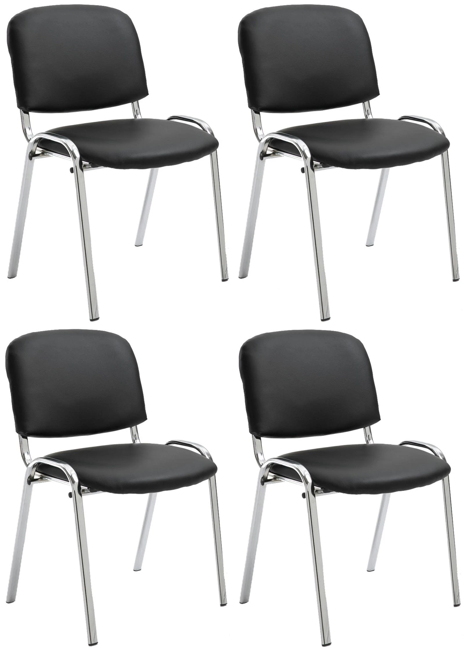 CLP 4er Set Stühle Ken C Kunstleder Weiß 7 CLP 4er Set Stühle Ken C Kunstleder Weiß – Bild 5