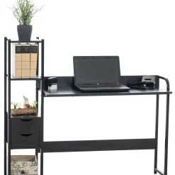 Lullmann Stahl-Schreibtisch Für Unterbaucontainer (310321/310331) 120x80cm Schwarz-Buche 310121 -Konftel Geschäft 523f0954 b887 4e50 b808 d43b18d3eda9 2