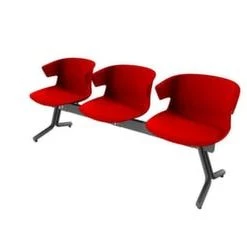 Null Traversenbank, Sitz-Tisch-Sitz-Sitz, BxT 2350x600mm, Sitzschale Holz Buche, Rückenform Tailliert, T-Fuß Verchromt -Konftel Geschäft 53b0c1c0 cc5b 4c66 8dc4 c5344d59d11b