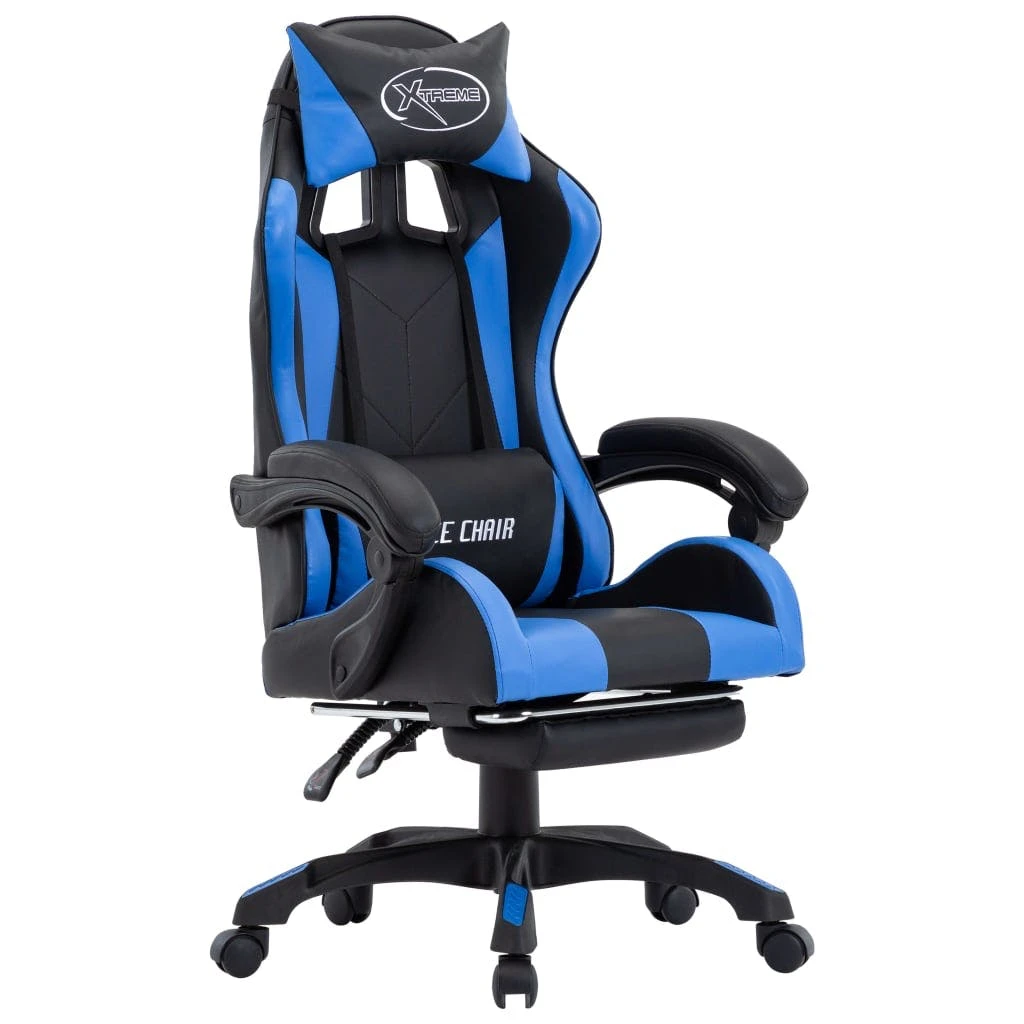 VidaXL Gaming-Stuhl Blau Kunstleder 5 VidaXL Gaming-Stuhl Blau Kunstleder – Bild 3