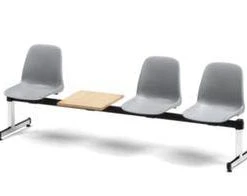 Null Traversenbank, Sitz-Tisch-Sitz-Sitz, BxT 2350x600mm, Sitzschale Holz Buche, Rückenform Tailliert, T-Fuß Verchromt -Konftel Geschäft 622930d8 bc9e 4c66 a0a8 a229fa18ab90 2