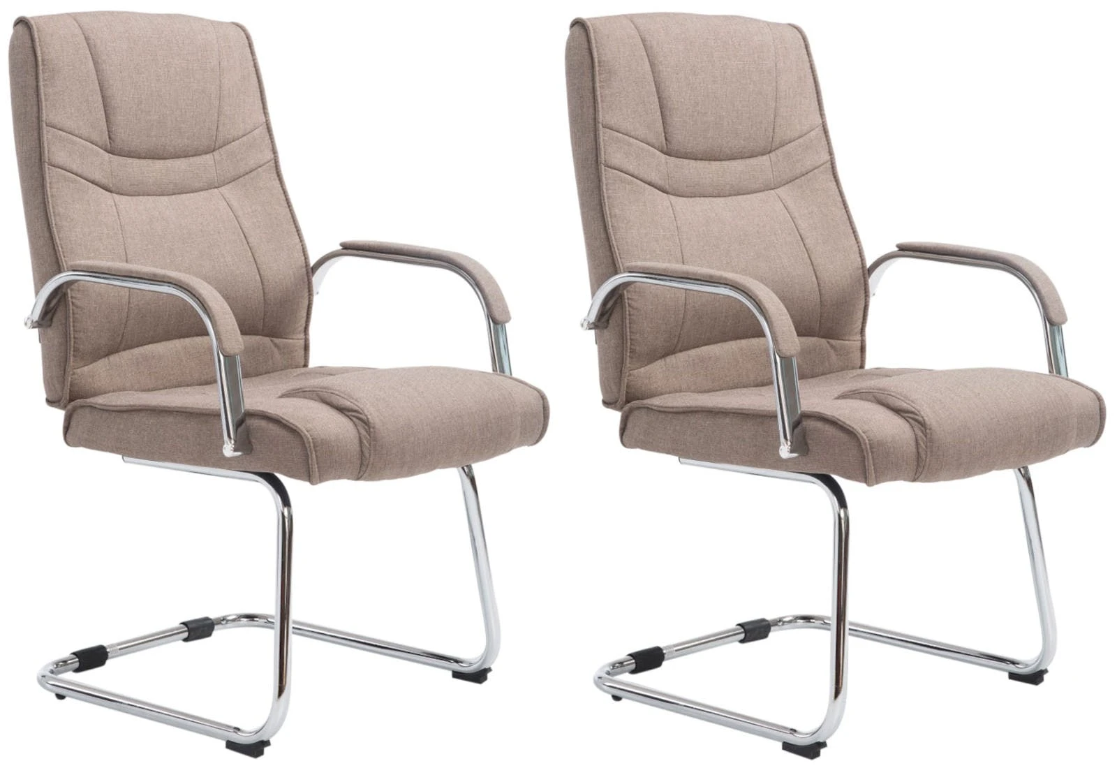 CLP 2er Set Stühle Attila Stoff Braun 5 CLP 2er Set Stühle Attila Stoff Braun – Bild 3