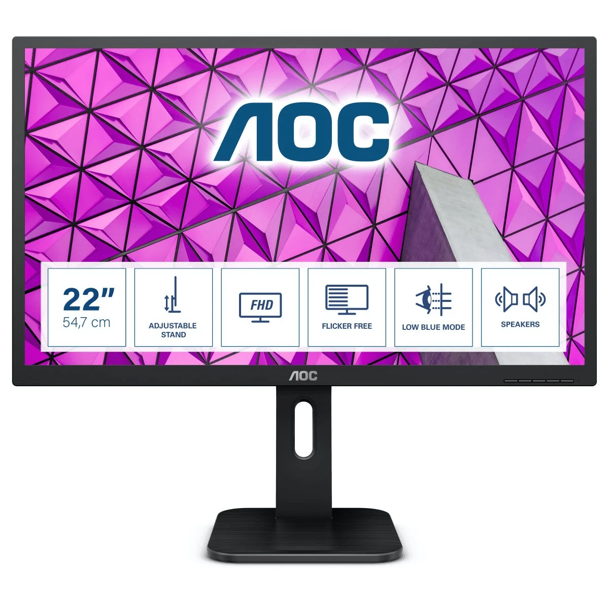 Null AOC 70 Series E2270SWDN LED Display 54,6 Cm (21.5 Zoll) 1920 X 1080 Pixel Full HD Schwarz 5 Null AOC 70 Series E2270SWDN LED Display 54,6 Cm (21.5 Zoll) 1920 X 1080 Pixel Full HD Schwarz – Bild 3