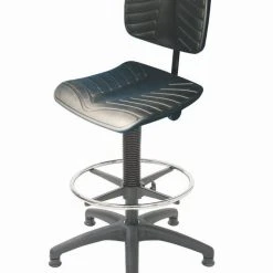PROREGAL PU-Soft Arbeitsstuhl Bakersfield | Bodengleiter | Fußring
