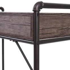 Null Schreibtisch HWC-F58, Bürotisch Computertisch, Industriedesign 75x120x60cm 3D-Struktur ~ Braun Wildeiche-Optik -Konftel Geschäft 6861a89a edd0 4bfb ad4b 29a42812413b