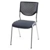 Null Besucherstuhl T401, Konferenzstuhl Stapelbar, Stoff/Textil ~ Sitz Dunkelgrau, Füße Chrom -Konftel Geschäft 6887e824 5a51 4f25 a122 b9c35c5ccd43 1
