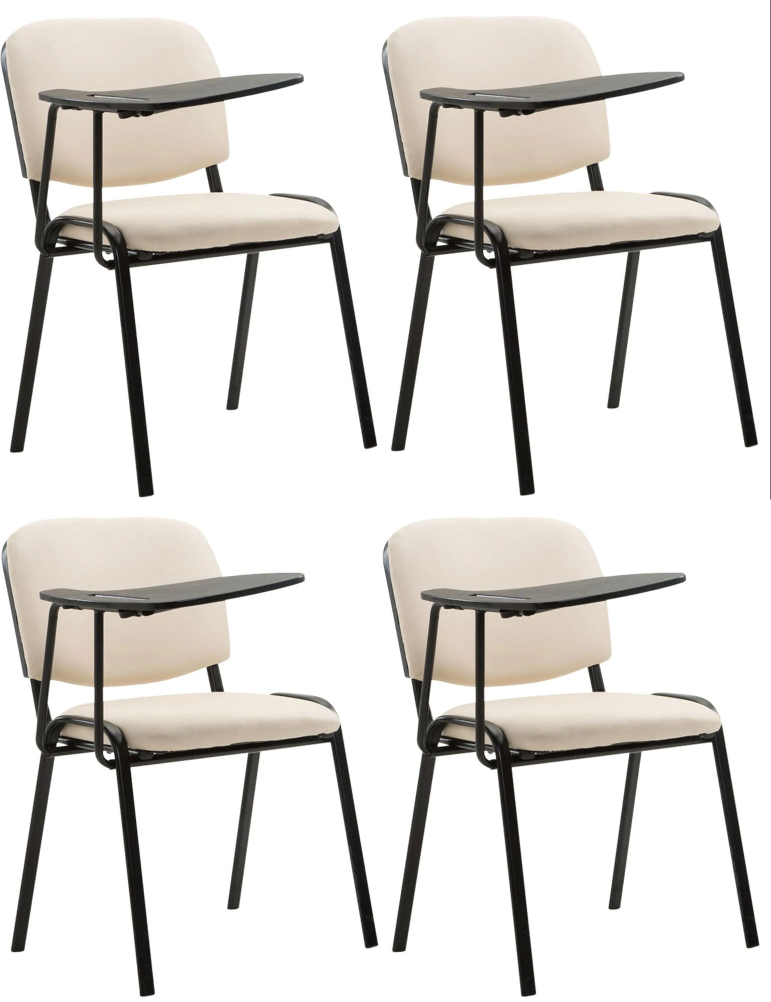 CLP 4er Set Stühle Ken Mit Klapptisch Kunstleder Weiß 7 CLP 4er Set Stühle Ken Mit Klapptisch Kunstleder Weiß – Bild 5