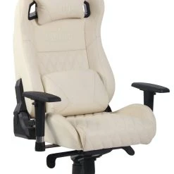 CLP Bürostuhl Keren Echtleder Creme