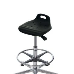 PROREGAL Stehhilfe/Hocker Hoch Detroit | PP-Sitz Schwarz Mit Hochgezogener Rückenstütze Und Tragegriff | Bodengleiter | Sitzhöhe: 61 - 86 Cm -Konftel Geschäft 7819e6e2 d0ac 45cb 9ba6 7364836f9464 2