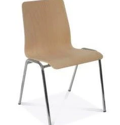 Null Holzschalenstuhl, 4-Fuß Rundrohr Verchromt, Sitzschale Buche, Rückenform Gerade, M. Reihenverbinder -Konftel Geschäft 7a72b7d0 8405 495c 9beb 6fc9759af9c6 5