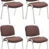 CLP 4er Set Stühle Ken C Stoff Braun