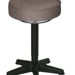 PROREGAL Platzsparender Hocker Fresno | Polster Anthrazit | Ringauslösung | Kleines Fußkreuz