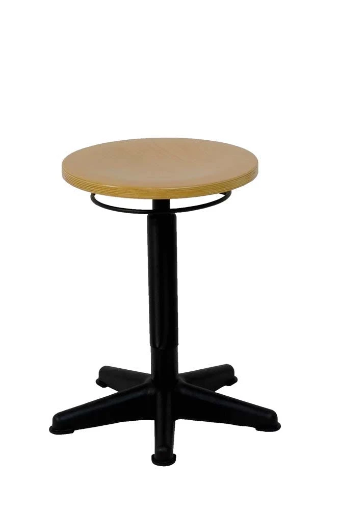 PROREGAL Drehhocker Memphis | Holz-Buche | Ringauslösung | Bodengleiter | Fußkreuz 9 PROREGAL Drehhocker Memphis | Holz-Buche | Ringauslösung | Bodengleiter | Fußkreuz – Bild 7