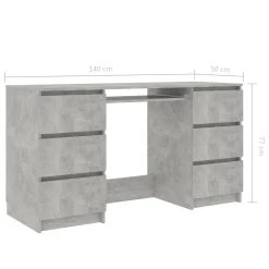 VidaXL Schreibtisch Betongrau 140×50×77 Cm Spanplatte -Konftel Geschäft 854f0f6d 294d 4929 a7ab 26277b7427c5