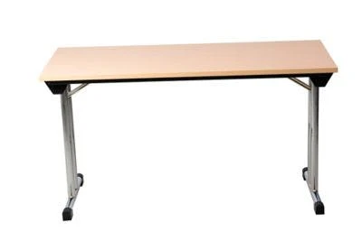 PROREGAL Klapptisch Lizard | C-Fuß-Gestell | HxBxT 75x140x70 Cm | Chrom-Buche 6 PROREGAL Klapptisch Lizard | C-Fuß-Gestell | HxBxT 75x140x70 Cm | Chrom-Buche – Bild 4