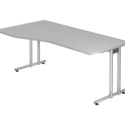 Lullmann Freiformtisch New York - 720 X 1800 X 1000/800 Mm - C-Fuß Design - Weißaluminium/buche 110552 -Konftel Geschäft 8c801730 d587 4bbb 860b bbda74533a85 3