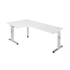 Lullmann Freiformtisch Canberra - 650-850 X 1800 X 1000/800 Mm - C-Fuß Design - Weißaluminium/lichtgrau -Konftel Geschäft 8daa23d0 9ea1 4b93 b65e 8a89cb244773 1