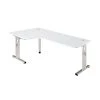 Lullmann Freiformtisch Osaka - 650-850 X 2000 X 1200/800 Mm - C-Fuß Design - Weißaluminium/weiß -Konftel Geschäft 8daa23d0 9ea1 4b93 b65e 8a89cb244773 2