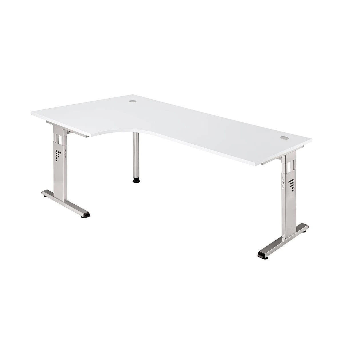 Lullmann Freiformtisch Osaka - 650-850 X 2000 X 1200/800 Mm - C-Fuß Design - Weißaluminium/ahorn 6 Lullmann Freiformtisch Osaka - 650-850 X 2000 X 1200/800 Mm - C-Fuß Design - Weißaluminium/ahorn – Bild 5