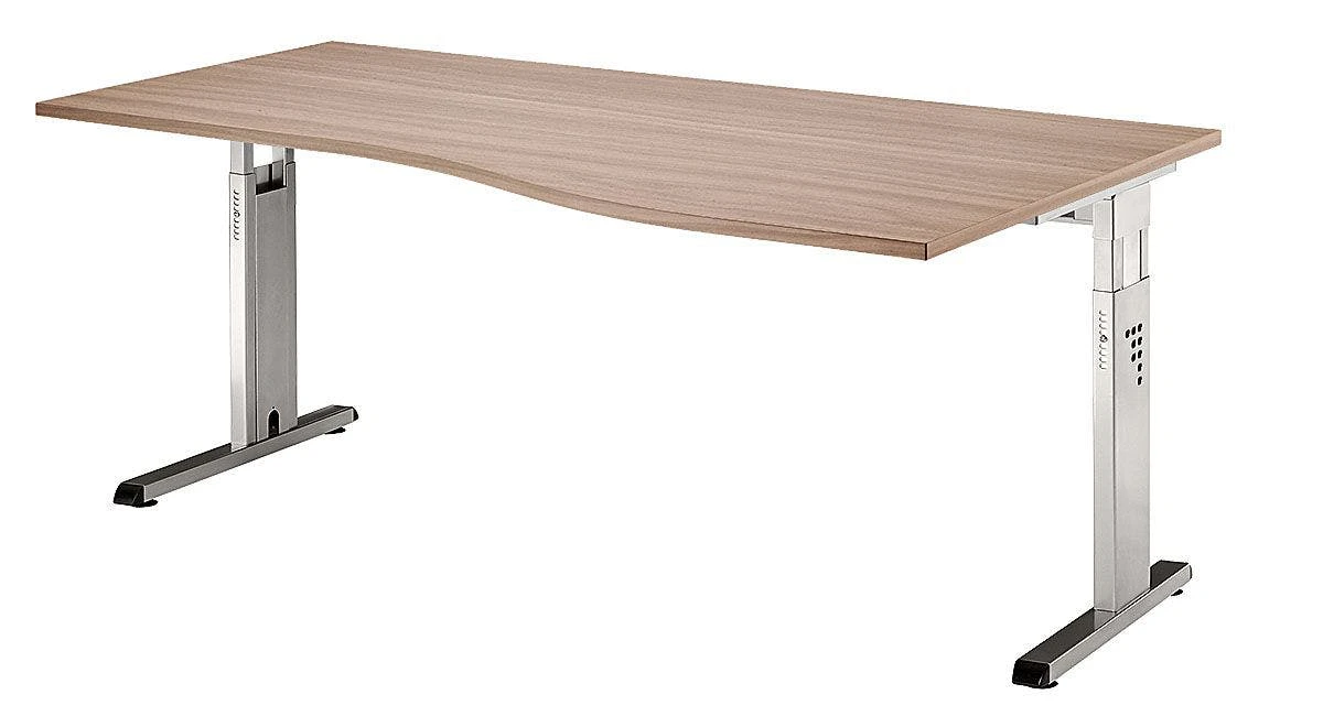 Lullmann Freiformtisch Canberra - 650-850 X 2000 X 1200/800 Mm - C-Fuß Design - Weißaluminium/weiß 9 Lullmann Freiformtisch Canberra - 650-850 X 2000 X 1200/800 Mm - C-Fuß Design - Weißaluminium/weiß – Bild 7