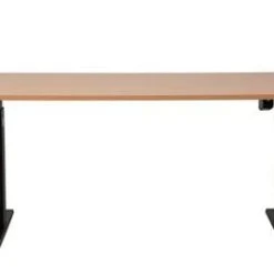 PROREGAL Elektrisch Höhenverstellbarer Schreibtisch Zebra | HxBxT 70-116x180x80 Cm | Weiß-Buche -Konftel Geschäft 90e16e17 3814 49ff b3eb 22754fd373ed 1