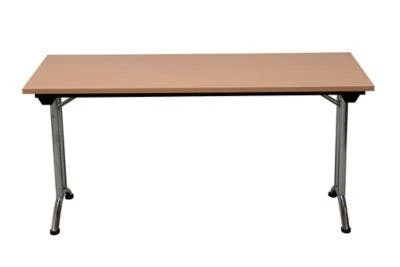 PROREGAL Klapptisch Lizard | C-Fuß-Gestell | HxBxT 75x140x70 Cm | Chrom-Buche 3 PROREGAL Klapptisch Lizard | C-Fuß-Gestell | HxBxT 75x140x70 Cm | Chrom-Buche